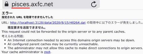 safari Error: The specified URL could not be retrieved