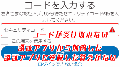 Authentication App "Can't Receive Code