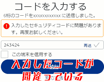 There is a problem with the security code you entered. Please try again.