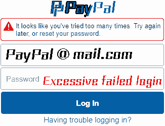 It looks like you've tried too many times. Try again later, or reset your password.